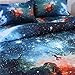 ENCOFT 3D Galaxy Bedding Sets Full Size for Teen Kids, Galaxy Duvet Cover/Comforter Cover 4-Piece (Galaxy A, Full)