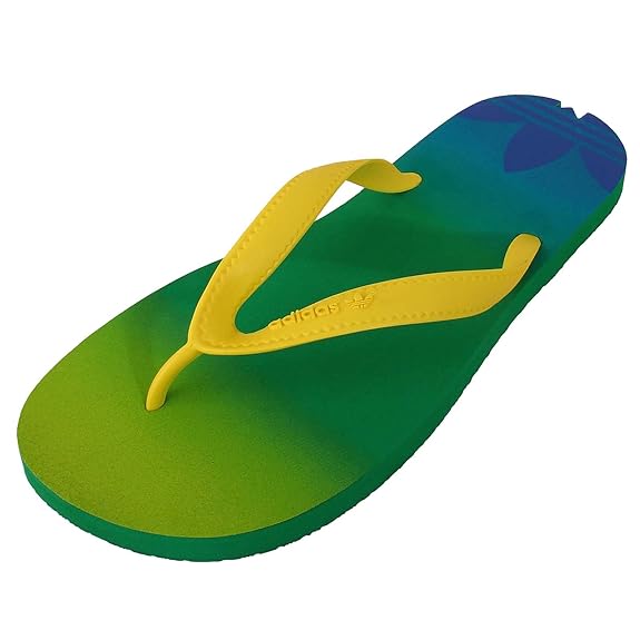 Buy adidas Originals Women's Adisun W Worldcup Green, Blue and Yellow Rubber Flip-Flops and 