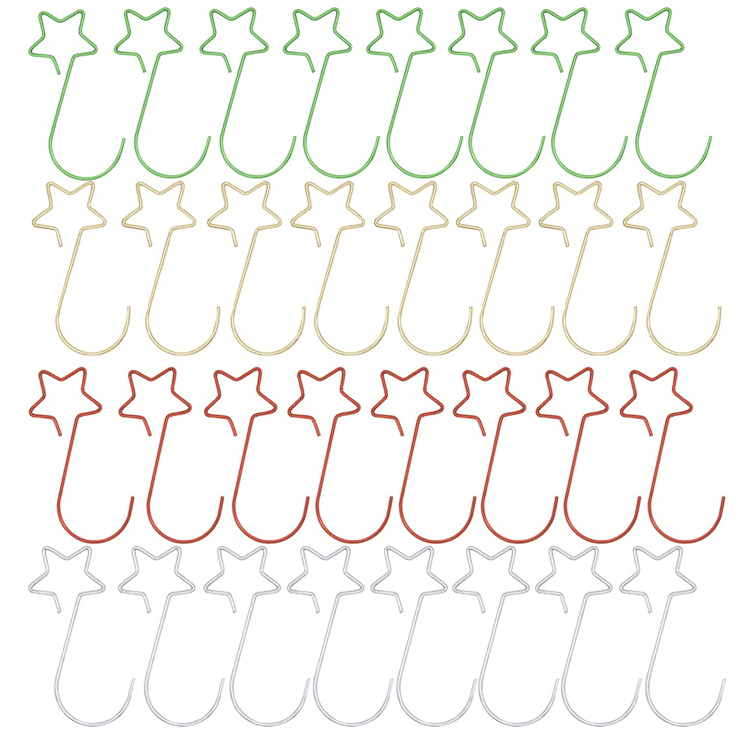 Hoshen 80Pcs Christmas Decoration Hooks, Multi-Color Christmas Tree Ornaments Hooks, Very Suitable For Festive Atmosphere Decoration, Christmas Tree Ornaments Use
