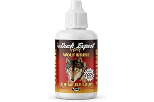 Buck Expert 100% Natural Wolf Urine 1.15 oz (36 ml) – Predator Scent for Animal Deterrent & Territorial Marking – Hunting & O