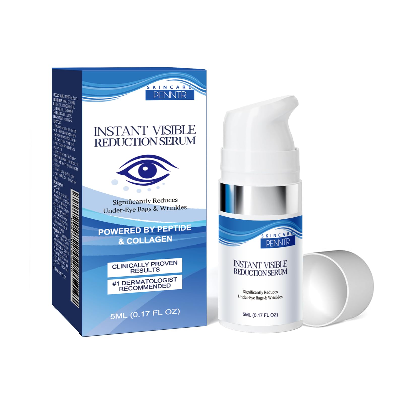 Photo 1 of ?Instant Eye Serum, for Under-Eye Bags & Dark Circles, Wrinkle Smoothing Serum with Peptide & Collagen, Visibly Refines Fine Lines & Crow's Feet, Lightweight Moisturizer, 5mL?