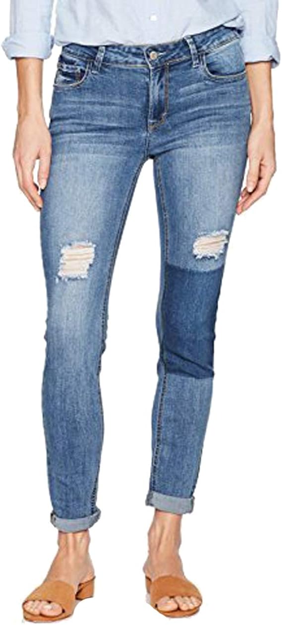 Buy kensie Jeans Women's Ankle Crop with Color Block, Morningside, 32