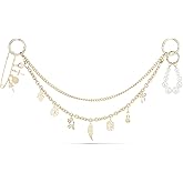 DoDoBeads 4-in-1 Bag Charms Set, Elegant Gold Purse Charms with Pearl Beads, Shell Pendant, and Safety Pin, Handbag Charm