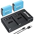 Artman 2-Pack LP-E17 Batteries and Rapid Dual USB Charger for Canon EOS R50 RP R10 R8,Rebel T8i, T7i, T6i, T6s, SL2, SL3, EOS