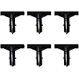 Furnitop Trampoline Pole Covers T-Tube Connector Trampoline Black Plastic T-Connector Trampoline Pole Caps Fit for Connection Combination of Trampoline Top Pole Between Net, 6 Pack