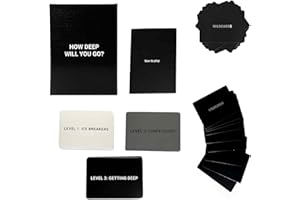 FANGOOL How Deep Will You Go? Game of Questions to Deepen Connection,Fun Challenge Game Cards, Original Conversation Card Game, ngaging Questions for Friends,Dates, and Coworkers(104 Conversation Cards)