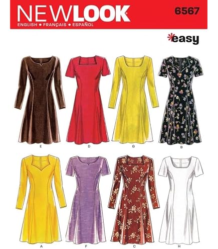 slim fit dress slacks 2000's Sewing Pattern: Vogue 9100 Fit and Flare Sundress with Scoop Ne –  Patterns Central main image 0