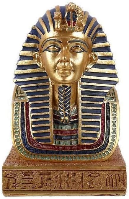 lachineuse, Pharaoh Tutankhamun Bust 14.5 cm, Egyptian Decoration, Statue Decoration Antique Egypt, Figurine Statue God