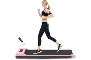 DSKEUZEEW Walking Pad Under Desk Treadmill, Portable Treadmills Motorized Running Machine for Home, 6.2MPH, No Assembly Required, Remote Control, 265 LB Capacity