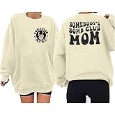 UNIQUEONE Mama Sweatshirts for Women Oversized:Mom Sweatshirts Crewneck Mama Shirts Mom Life Pullover Tops