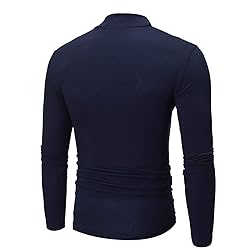 Mens Half Turtleneck Long Sleeve Pullover Basic
