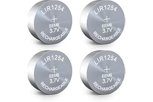EEMB 4PACK LIR1254 Rechargeable Battery 3.7V Lithium-ion Button Batteries Coin Cell Battery for WF1000XM3 WF-SP900 Headphones Wearable Device Watch