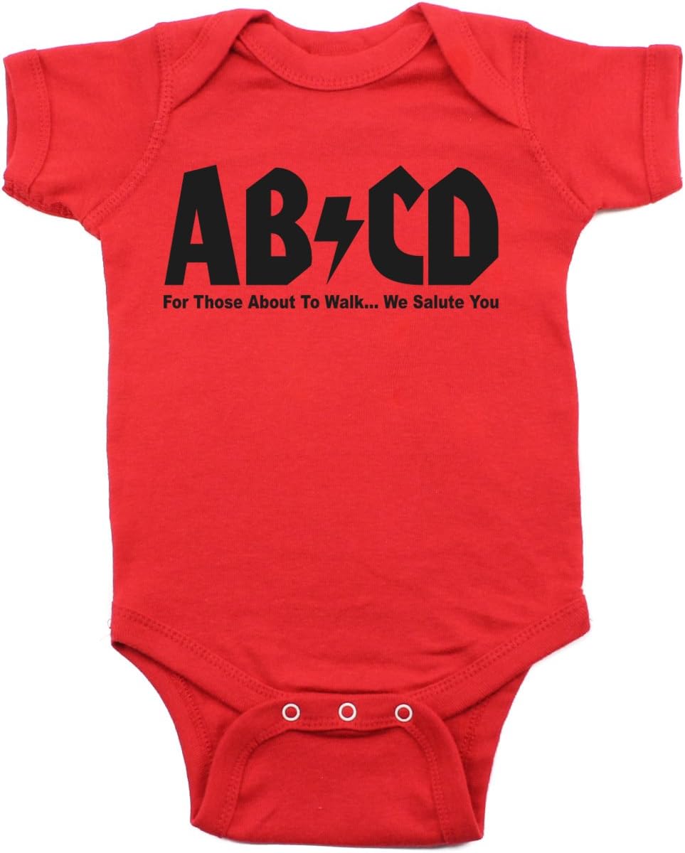 Crazy Baby Clothing Unisex Baby ABCD Rock N Roll Short Sleeve Onesize