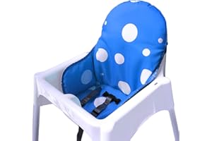 AT Seat Covers Cushion for IKEA Antilop Highchair, Washable Foldable Baby Highchair Cover IKEA Childs Chair Insert Mat Cushion(Ocean Blue)