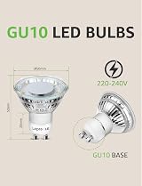 Lepro GU10 LED Bulbs Warm White 2700K 4W 325lm 100° 10 Pack Non-Dimmable view 3