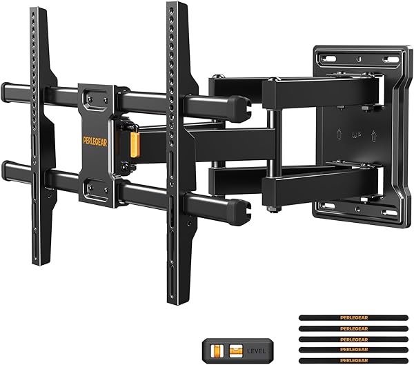 Perlegear TV Wandhalterung für 32-85 Zoll TVs bis zu 60 kg, Schwenkbar Neigbar Wandhalterung Fernseher, Fernseher Halterung mit werkzeugfreier Neigung, Max VESA 600x400mm, PGLF6