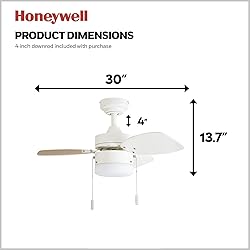 Honeywell Ceiling Fans Ocean Breeze Modern 30 Inch