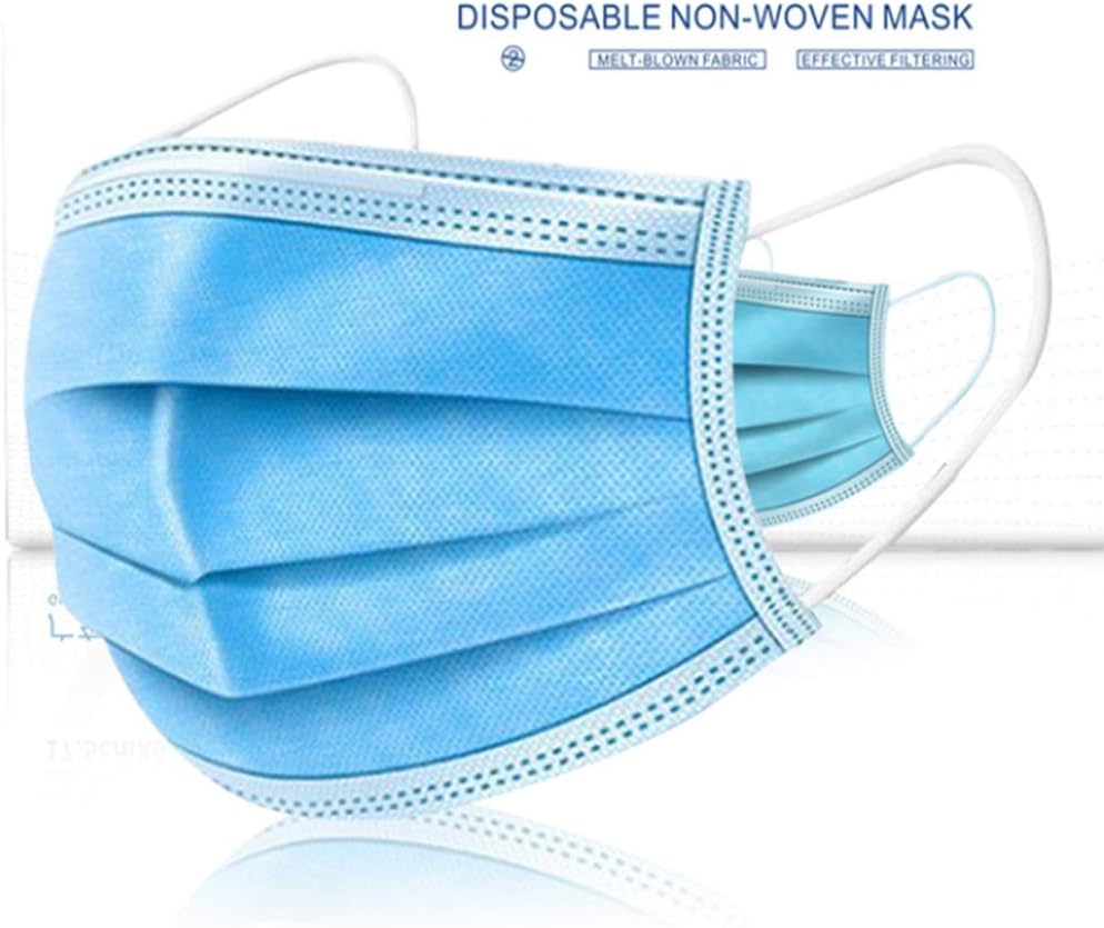 Pack of 20 Surgical Masks Sealed Bag - Hygienic Face Masks available Beautician Care - Blue or Green (Color : Blue)