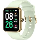 TYKOIT Smart Watch, Fitness Tracker, Heart Rate Monitor, Blood Oxygen, Sleep Tracking Fitness Watch 5ATM Waterproof Smartwatch for Men Women Pedometer Compatible with Android iOS