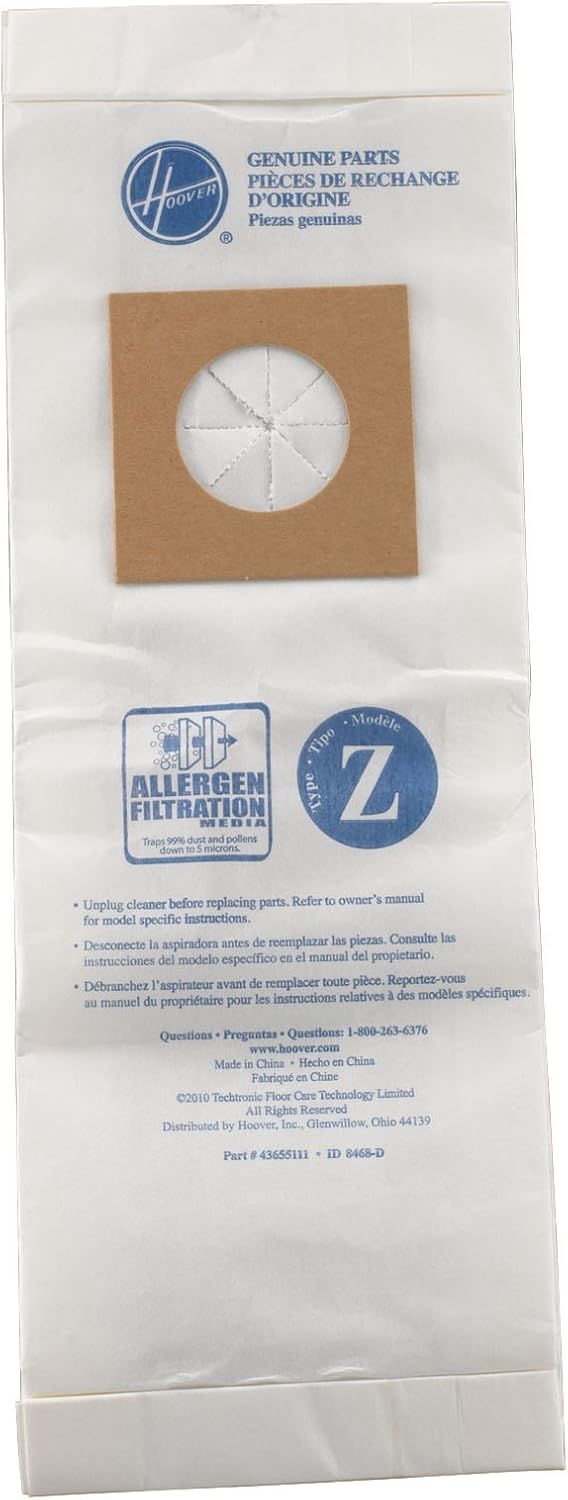 Hoover Type 4010075Z Z Bag, 3-Pack