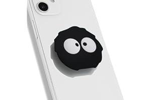 DALSTONE Cute Character Silicone Shape Collapsible Expandable Multi Functional Mobile Phone Grip Stand Holder for Smartphone Tablet Cell Phone Accessory (Black dust)