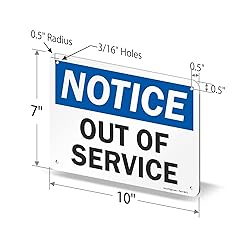 SmartSign-U9-2382-NA "Notice - Out Of Service" Sign