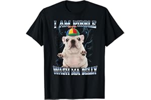 NEWTRUE I am Pibble Dog Puppy Wash Clean My Belly Funny Meme T-Shirt