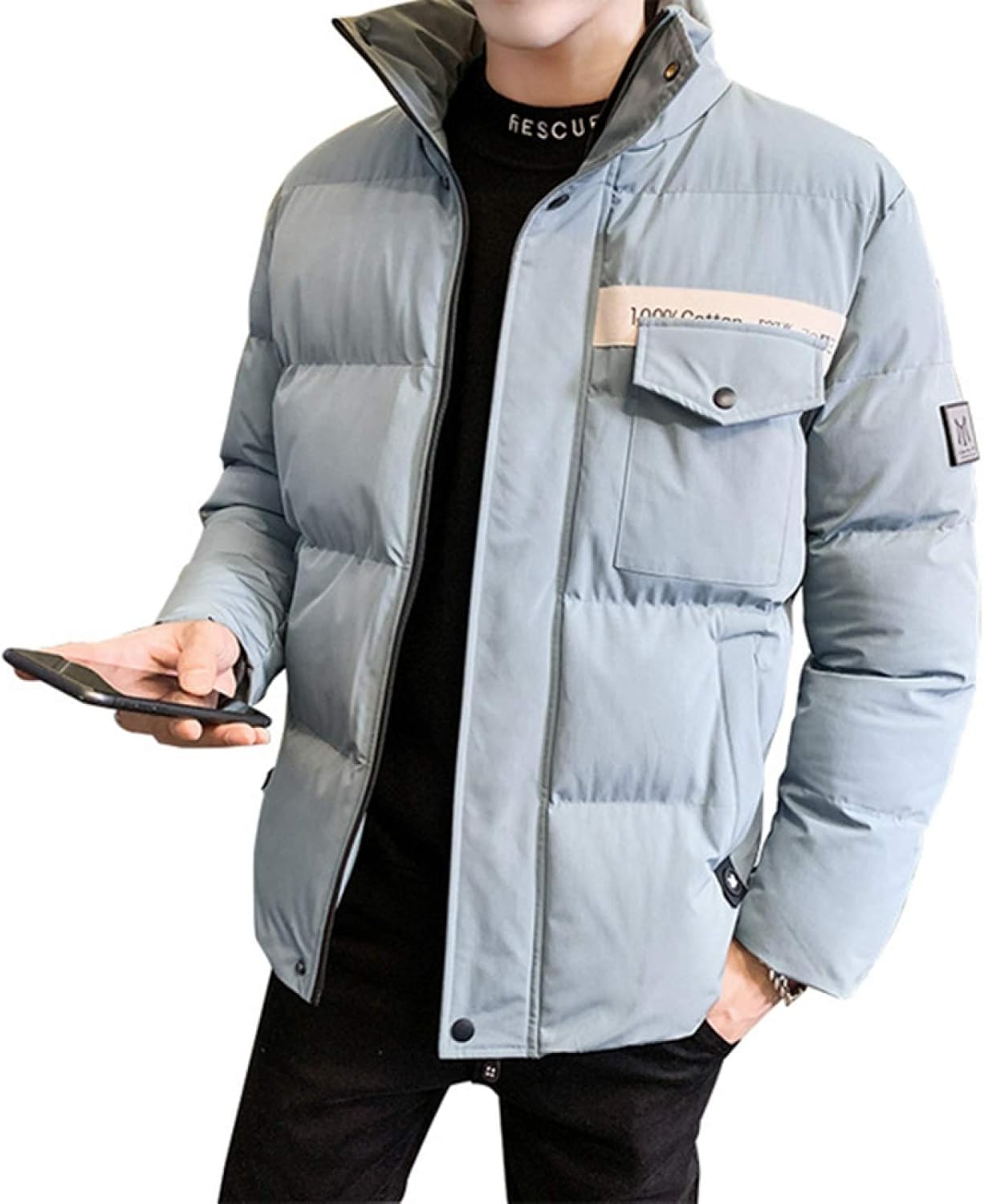 Plumas Acolchado Hombre Chaqueta De Plumón Para Hombre