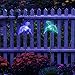 Hummingbird Decor LED Solar Powered Acrylic Lights Color Changing Outdoor Decorations Ornament 3D Garden Gifts Yard Stakes Charm Figurines Statue Decorative Lamp (Set of 2)