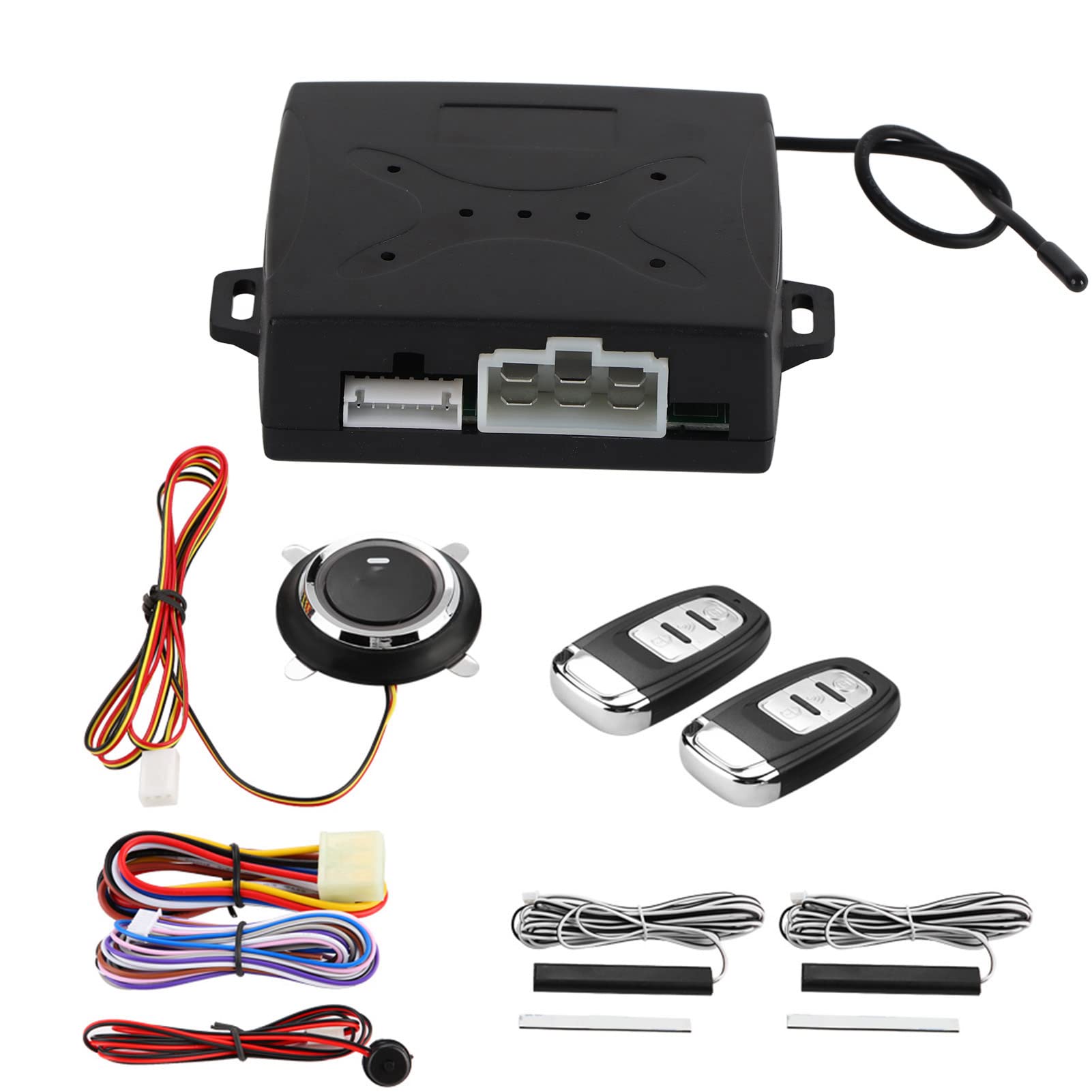 Car Alarm Security System, Universal Car Alarm System Engine Ignition Keyless Entry Push Button Remote Starter