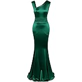 MUXXN Women's 1950s Vintage Sleeveless V Neck Mermaid Cocktail Evening Gowns Dresses