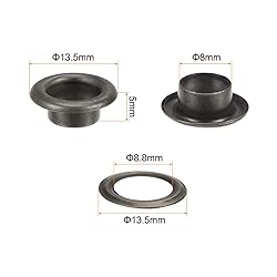 HARFINGTON 200 Set Color Round Grommets 8mm