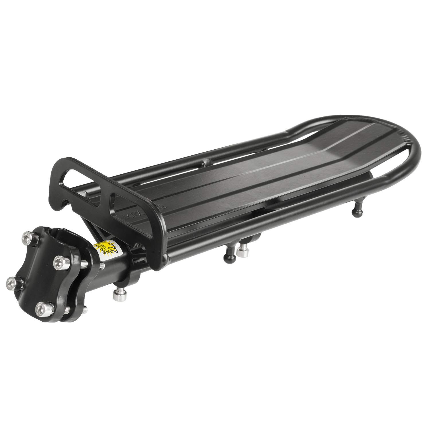M-Wave - Unisex Adult Screw-on Flex Aluminium Carrier for Fixing On Seat Pillar - black,