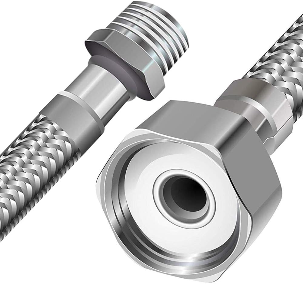 Flexible Hose Pipe tap Connector 150 cm with 1/2" Union nut and Male