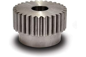 Boston Gear NB12B Spur Gear, 14.5 Pressure Angle, Steel, Inch, 16 Pitch, 0.375" Bore, 0.875" OD, 0.500" Face Width, 12 Teeth
