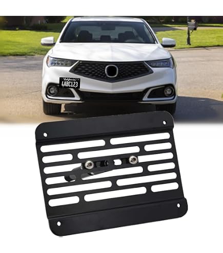Front Tow Hook License Plate Mounting Bracket For Acura TLX & Honda Fit 2015-2018 – No Drill