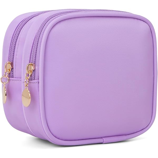 Cockatoo Kosmetiktasche Aus Echtem Leder – Kleine Reisetasche Für Make‑up, Blau, Maße 14×8,5×9 Cm