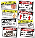 215 Decals, Graphics, Skins & Stickers ATV Warning Sticker Pack - Funny Vinyl Decal Off Road MEGA MUD Sexy 4x4 Set