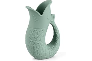 MINTLYFE Baby Bath Rinse Cup, Silicone Shampoo Washing Rinse Cup for Kids, Bath Rinse Cup with Handle (Cambridge Blue)