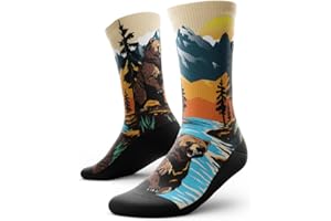 Outway Novelty Crew Socks for Men & Women, Breathable, Moisture-Wicking Athletic Calf Sock with Arch Support