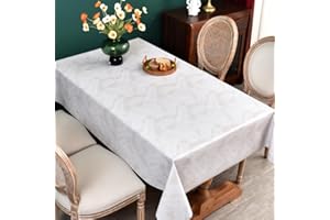 Zobesta Vinyl Tablecloths for Rectangle Tables, Heavy Duty Vinyl Tablecloth Vinyl Table Cover Table Cloth Rectangle Table for