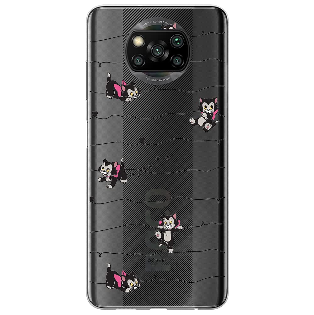 ERT GROUP mobile phone case for Xiaomi POCOPHONE X3 original and officially Licensed Disney pattern Cat Figaro 001 optimally adapted to the shape of the mobile phone, partially transparent