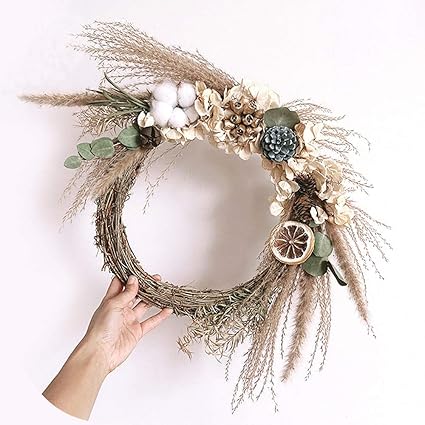 Luottus Kit De Fabrication De Couronne De Noel A Faire Soi Meme Guirlande De Fleurs Sechees Fournitures Pour Decoration De Noel Ou De Mariage Amazon Fr Cuisine Maison