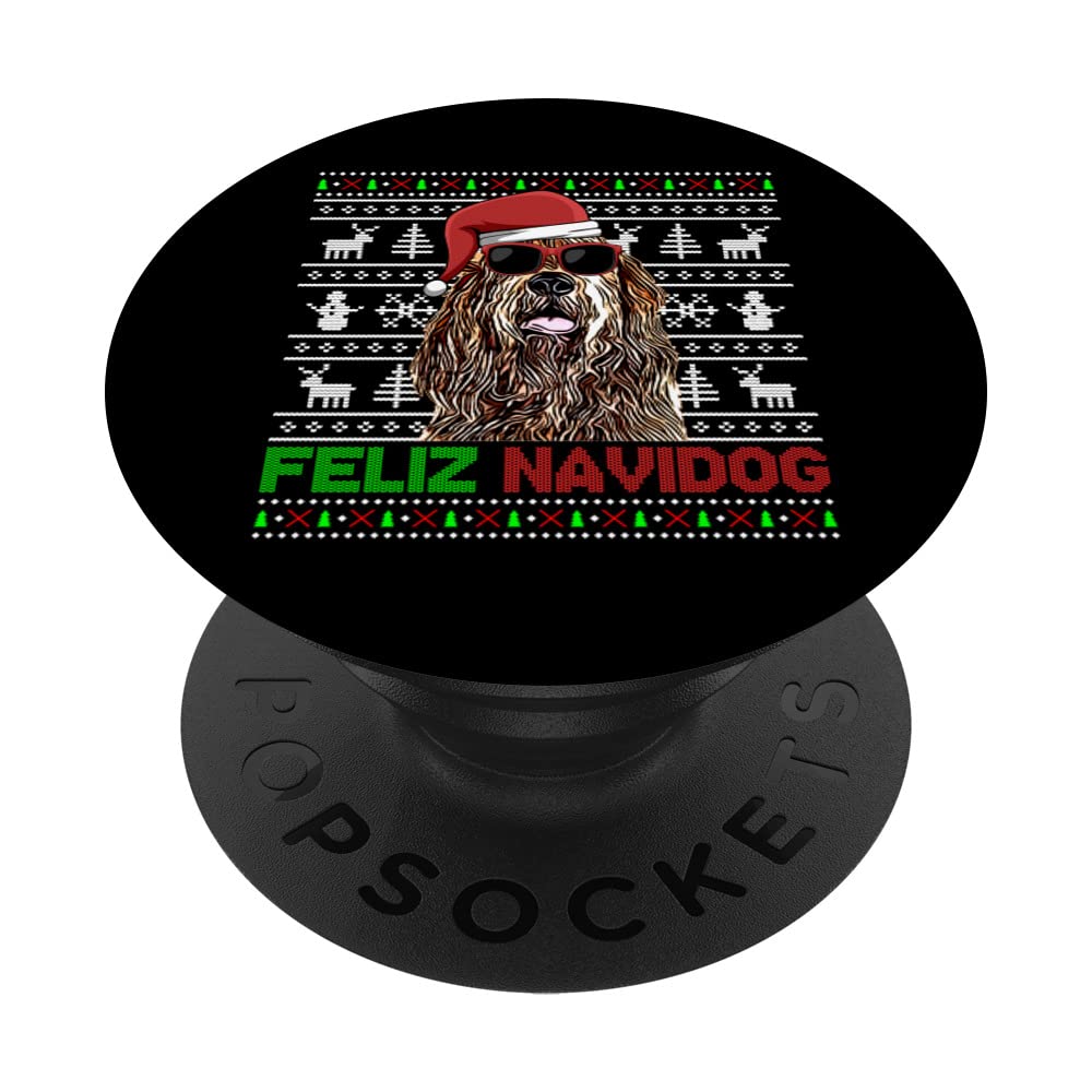 Otterhound Dog Feliz Navidog Funny Christmas PopSockets Swappable PopGrip