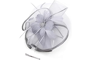 HNBQMX Fascinator Hat 20s Pillbox Hat Cocktail Tea Party Hat Kentucky Derby Wedding Headwear for Women