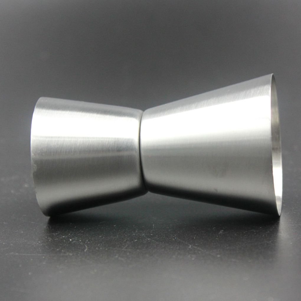 Outset Double Wall Cocktail Measuring Jigger, 2 In 1, Stainless Steel 1 Oz And 2 Oz