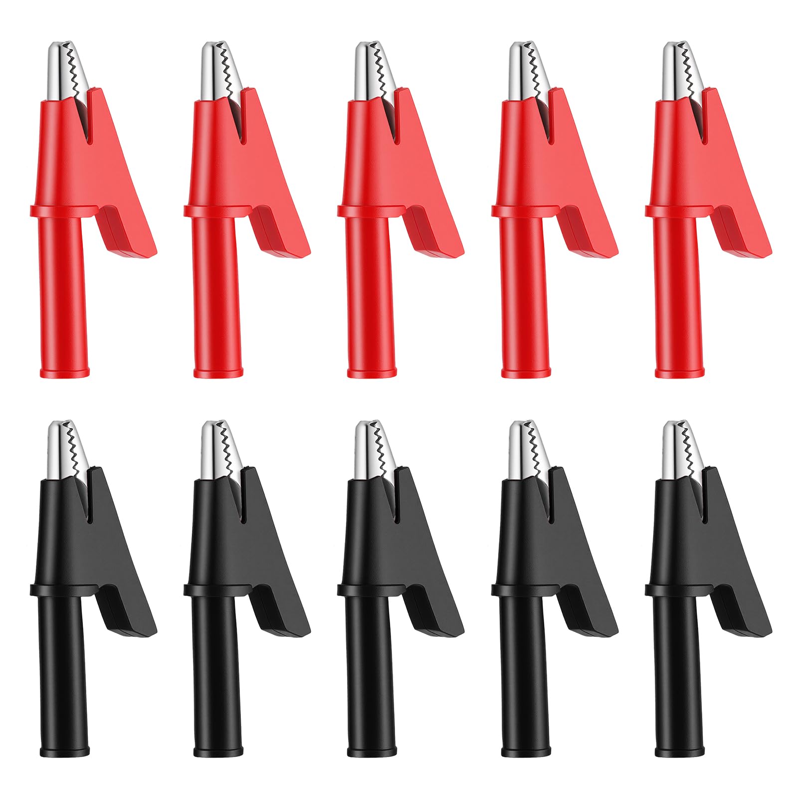 Photo 1 of 10 PCS Alligator Clip Full Insulated Crocodile Clips Electrical with 4mm Banana Jack Socket 30a Alligator Clamps Test Clamp Wire Clip for Electrical Testing Battery Connection
