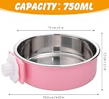 nuoshen 2 Pcs 2-in-1 Pet Crate Bowls 15cm 750ml Hanging Cage Water Bowls view 2