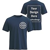 Custom T Shirts Personalized Heavy Cotton T Shirts Design Your Own Customized Unisex Shirts with Logo Text