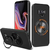Nijiadi Compatible for Samsung Galaxy Note 9 Phone Case, 360&deg; Rotatable Ring Holder Kickstand/Stand Silicone TPU Silm Fit Shockproof Protective Cover Case for Samsung Galaxy Note 9 2018 - Black